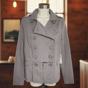 Nordstrom Taupe Double-Breasted Coat